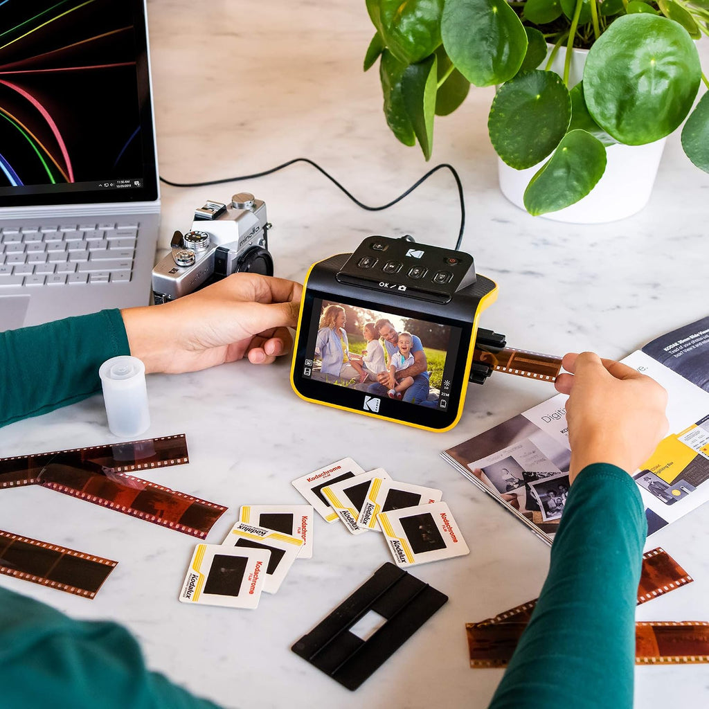 Slide N SCAN Film and Slide Scanner with Large 5” LCD Screen, Convert Color & B&W Negatives & Slides 35mm, 126, 110 Film Negatives & Slides to High Resolution 22MP JPEG Digital Photos