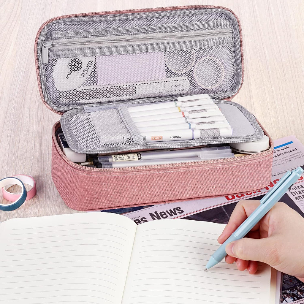 Large Pencil Case, Big Capacity Pencil Pouch Stationery Pen Bag, Storage High Capacity Bag Pouch Holder Box Organizer, Marker Pen Case for Women & Men