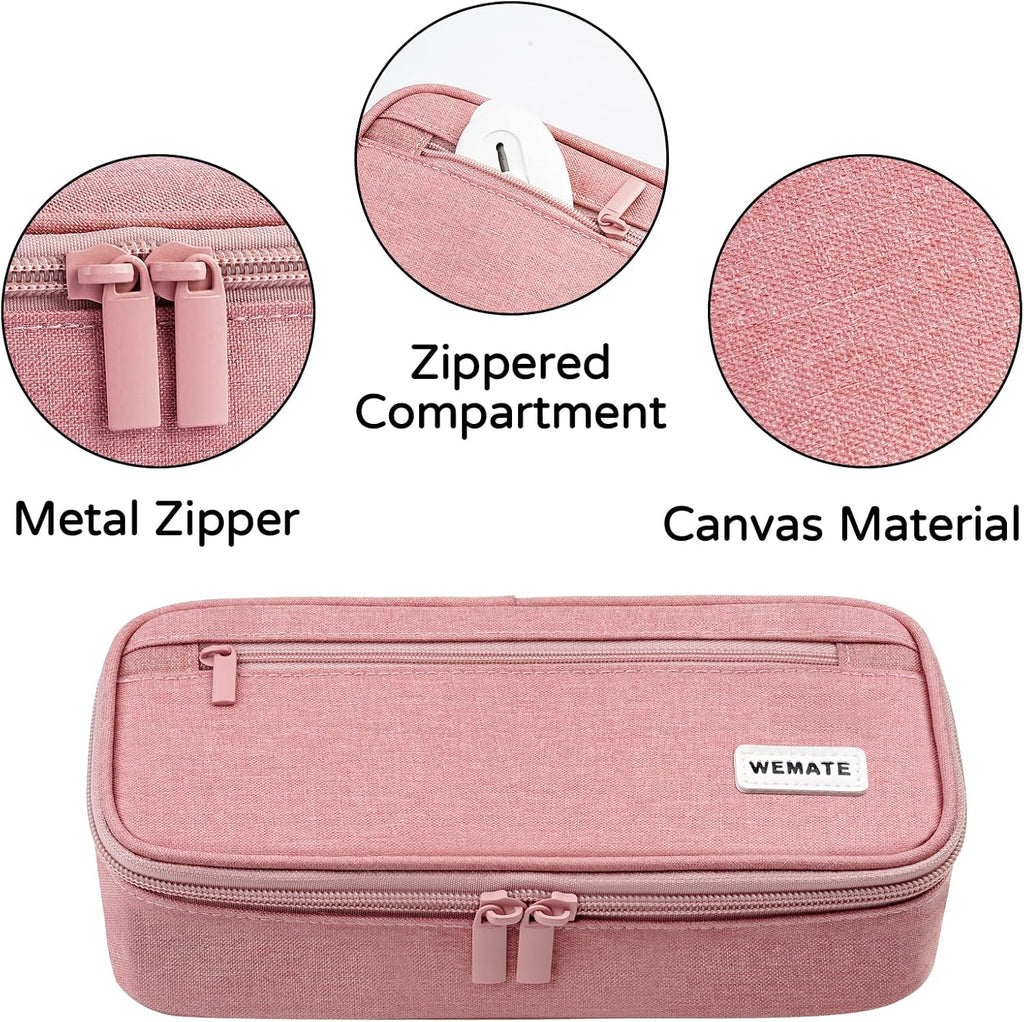 Large Pencil Case, Big Capacity Pencil Pouch Stationery Pen Bag, Storage High Capacity Bag Pouch Holder Box Organizer, Marker Pen Case for Women & Men