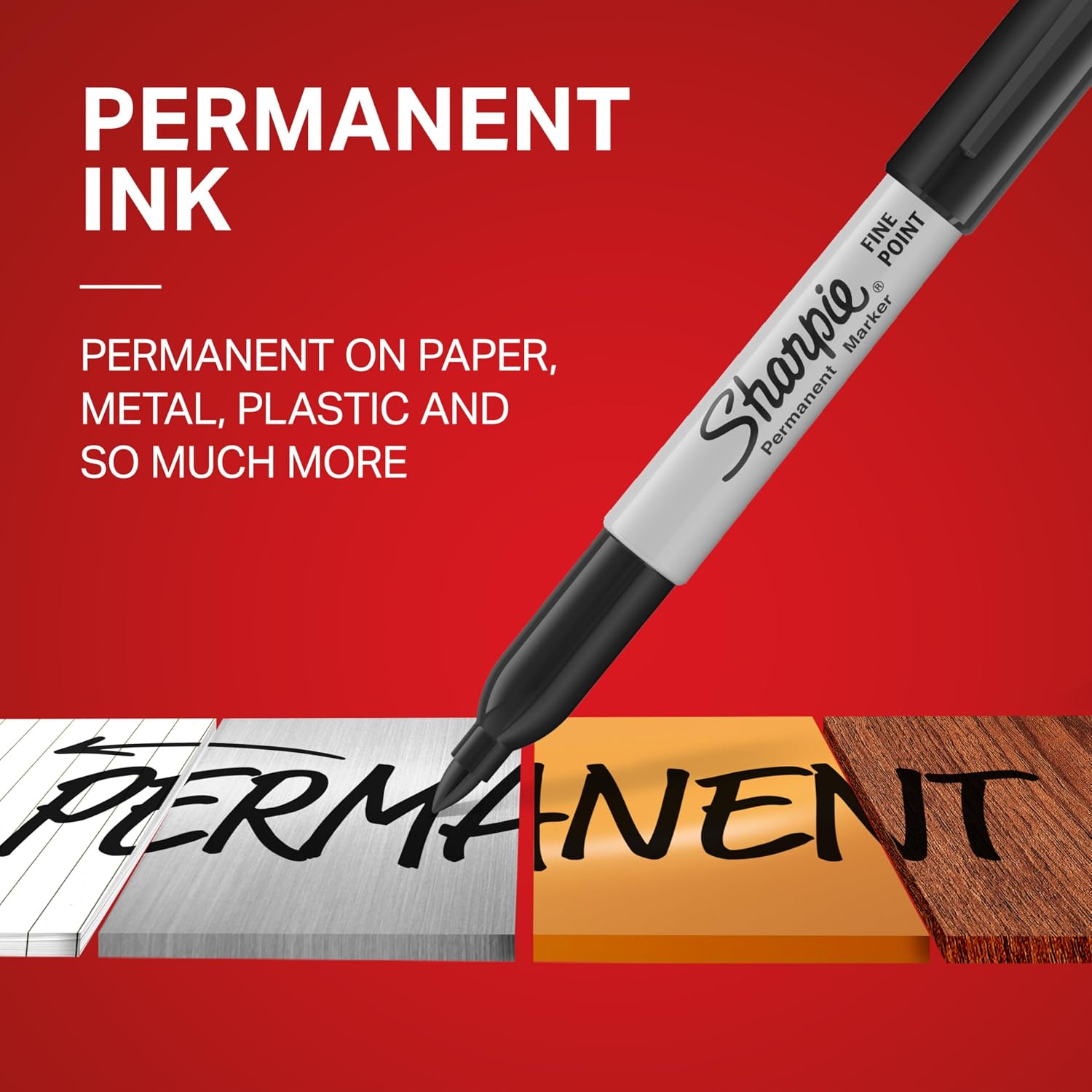 Permanent Markers, Fine Point, Assorted Colours, 8 Count (Pack of 2)