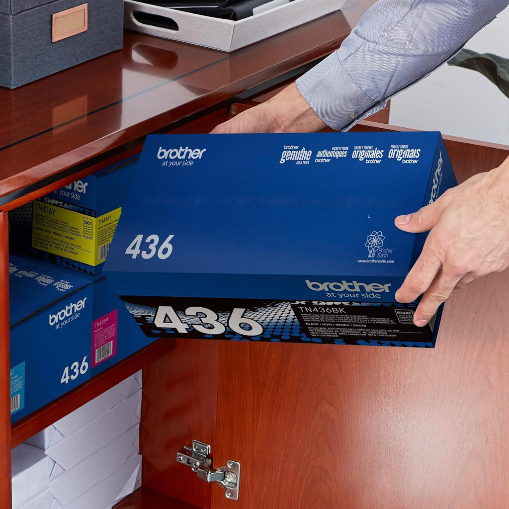 Original TN436BK Super High-Yield Black Toner Cartridge, Higher Yield for Value, Original Toner Replacement Cartridge, Toner for Laser Printers HL-L8360CDW, MFC-L8610CDW, and More