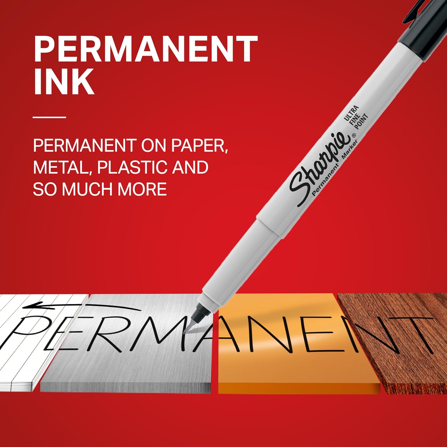 Permanent Markers, Ultra Fine Point, Blue, 12 Count