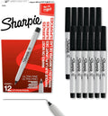 Permanent Markers, Ultra Fine Point, Black, 12 Count