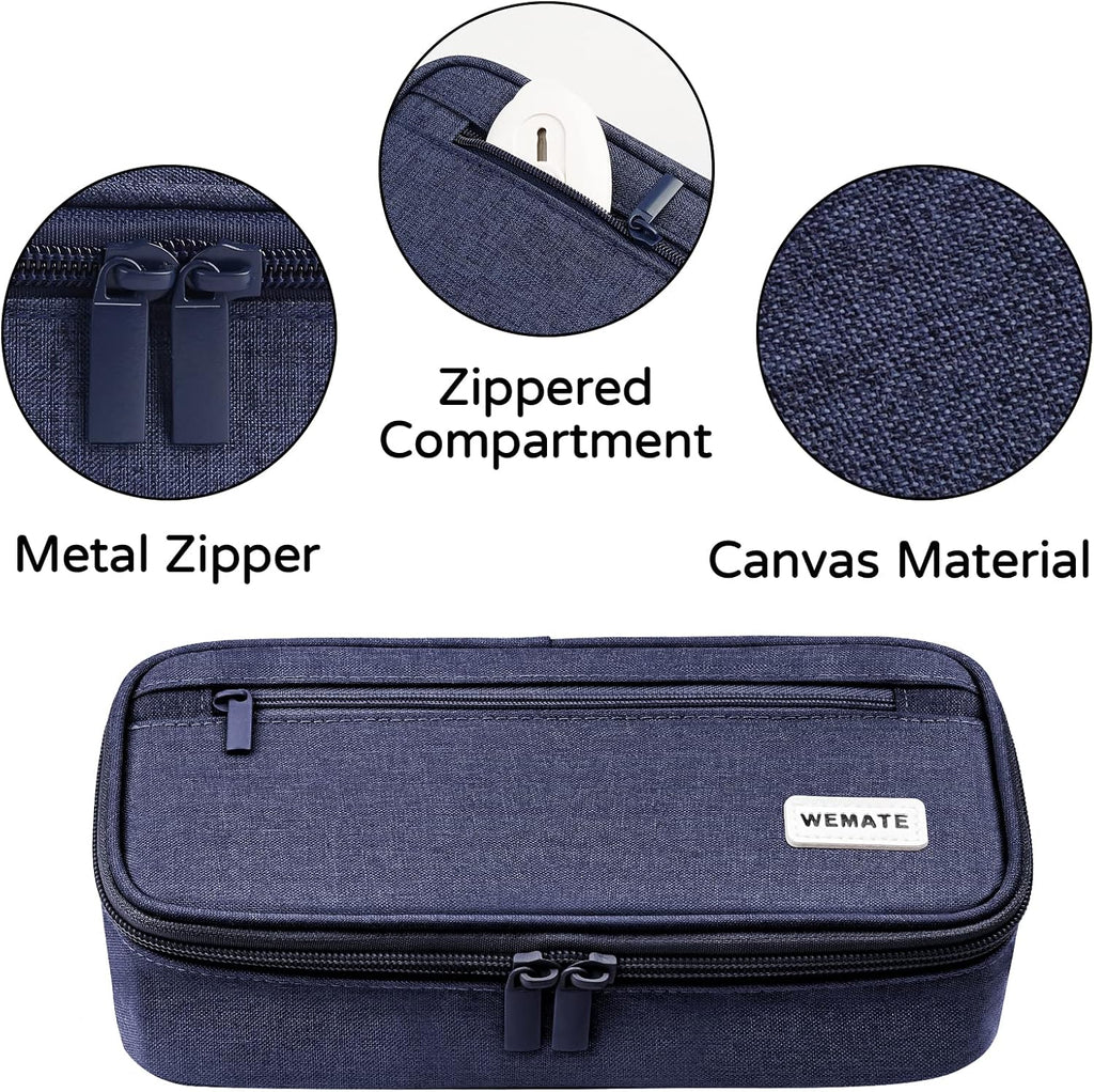 Large Pencil Case, Big Capacity Pencil Pouch Stationery Pen Bag, Storage High Capacity Bag Pouch Holder Box Organizer, Marker Pen Case for Women & Men