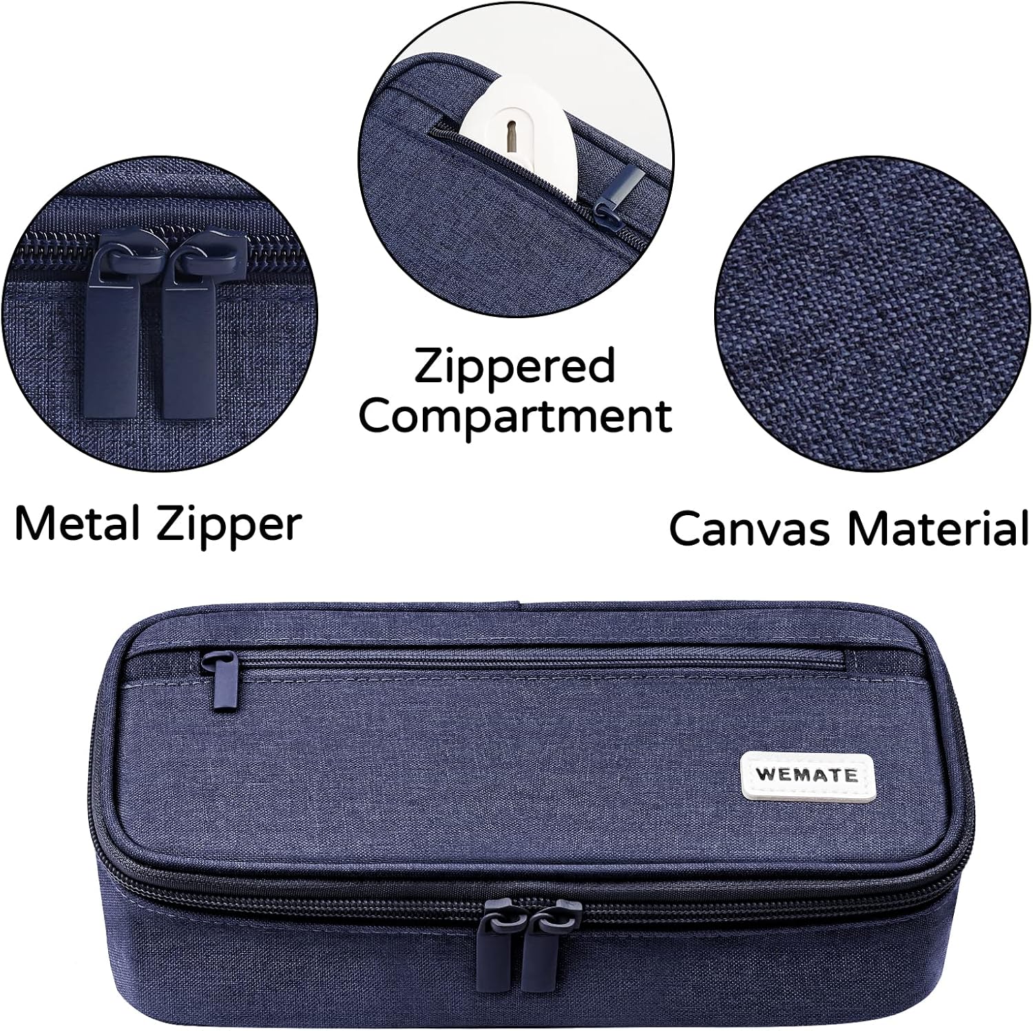 Large Pencil Case, Big Capacity Pencil Pouch Stationery Pen Bag, Storage High Capacity Bag Pouch Holder Box Organizer, Marker Pen Case for Women & Men