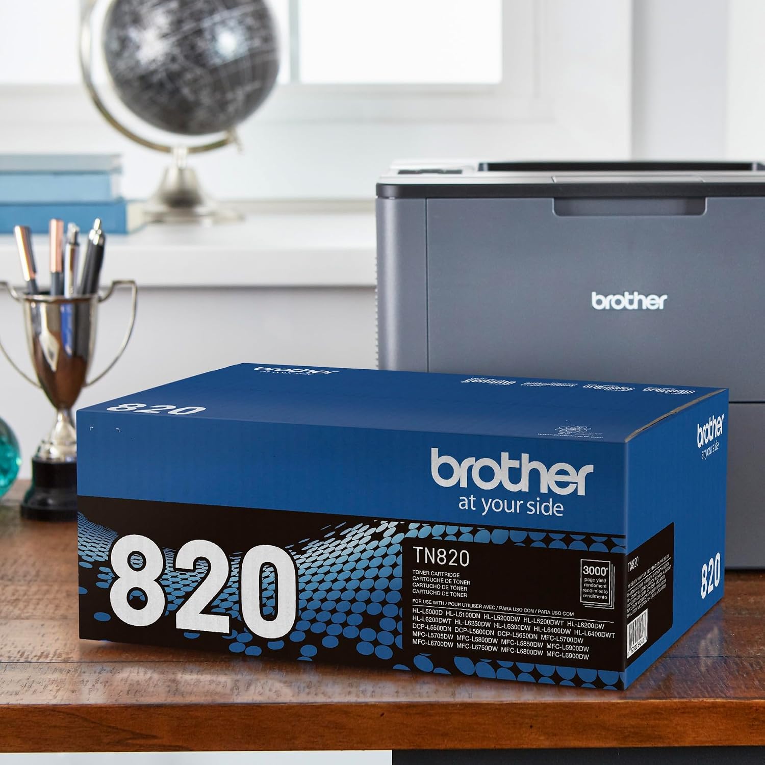 Genuine Toner Cartridge, TN820, Replacement Black Toner, Page Yield Up To 3,000 Pages, Dash Replenishment Cartridge