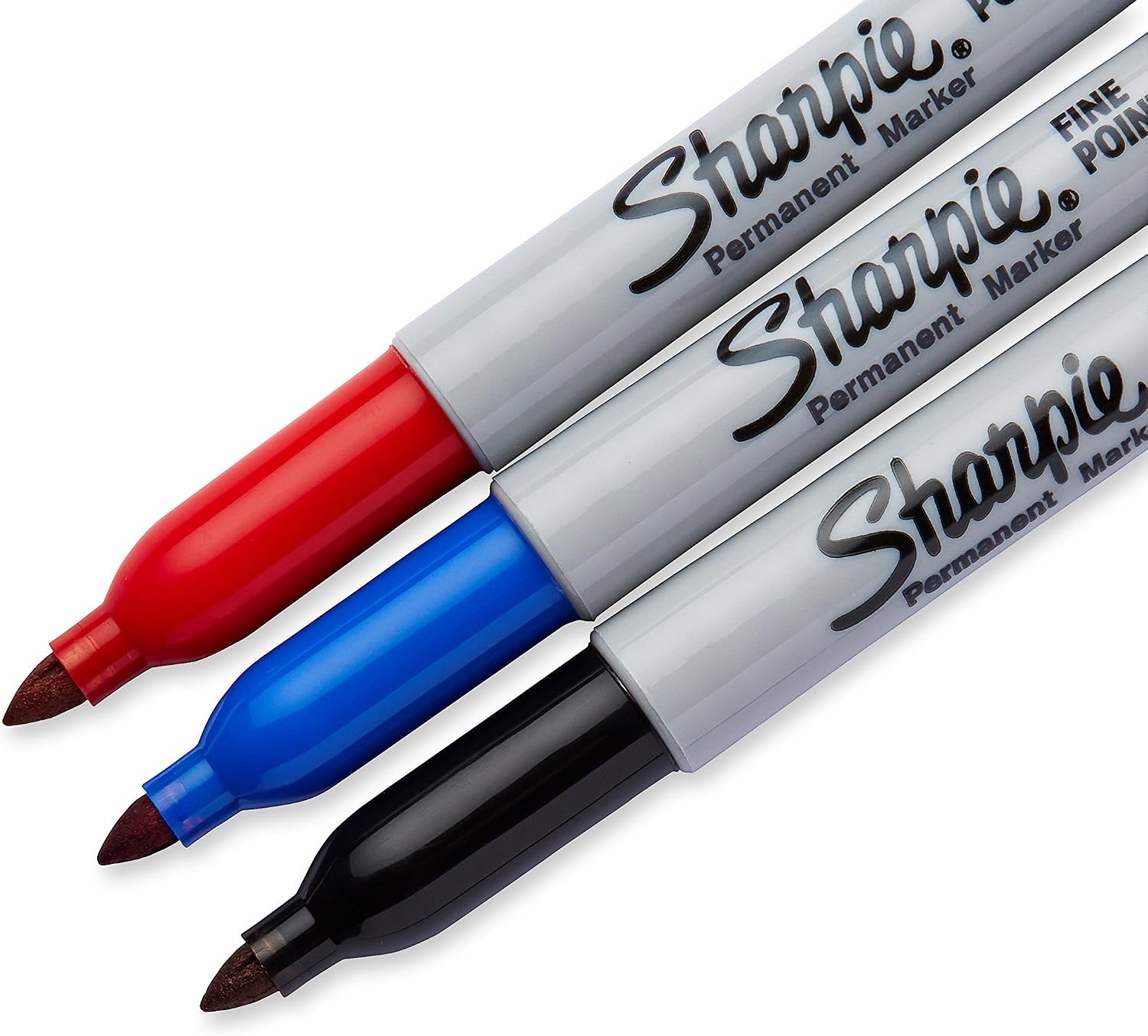 Permanent Markers, Fine Point, Assorted Colours, 3 Count (Pack of 5)
