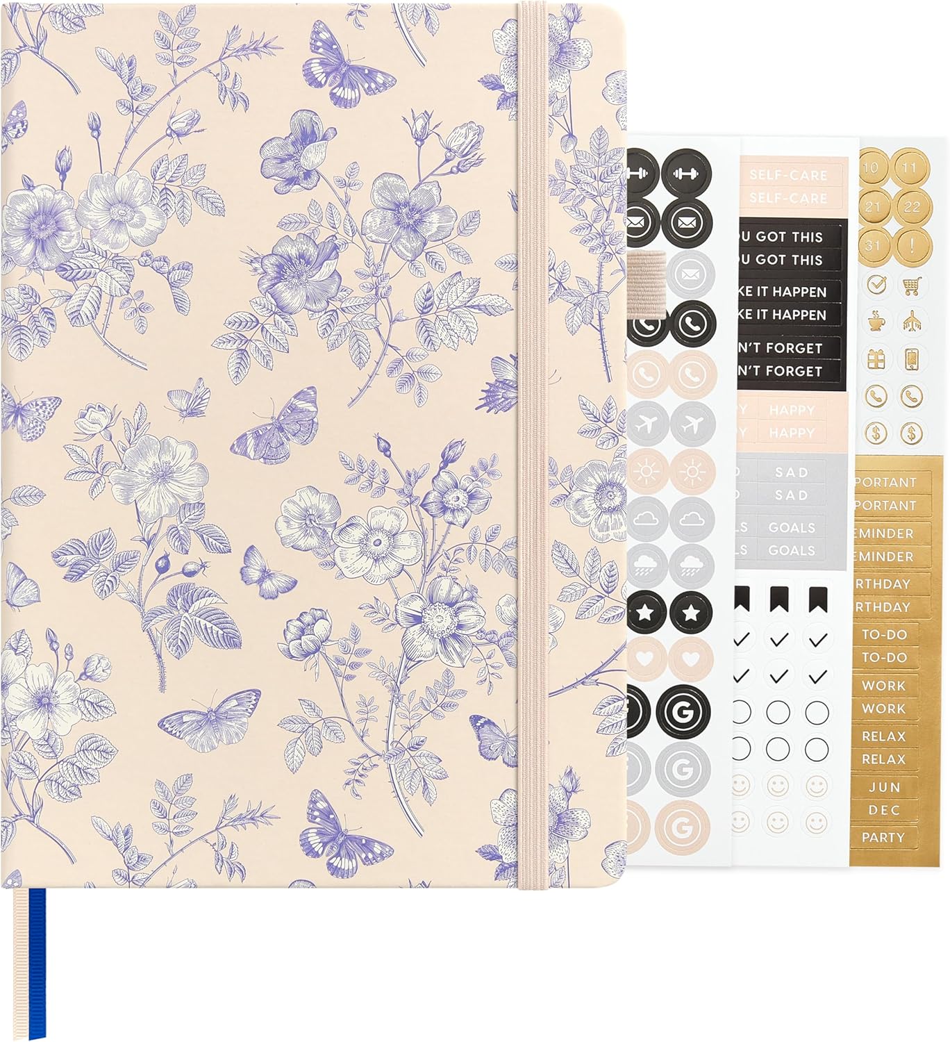 And Per Se Dotted Journal Notebook with Pattern, A5 Leather Hardcover, 160 Pages 100 GSM Thick Paper Bullet Journal with vegan Leather Cover Lay Flat 3 Sticker Sheets & Expandable Pocket - 5.7" x 8" (Light Green)