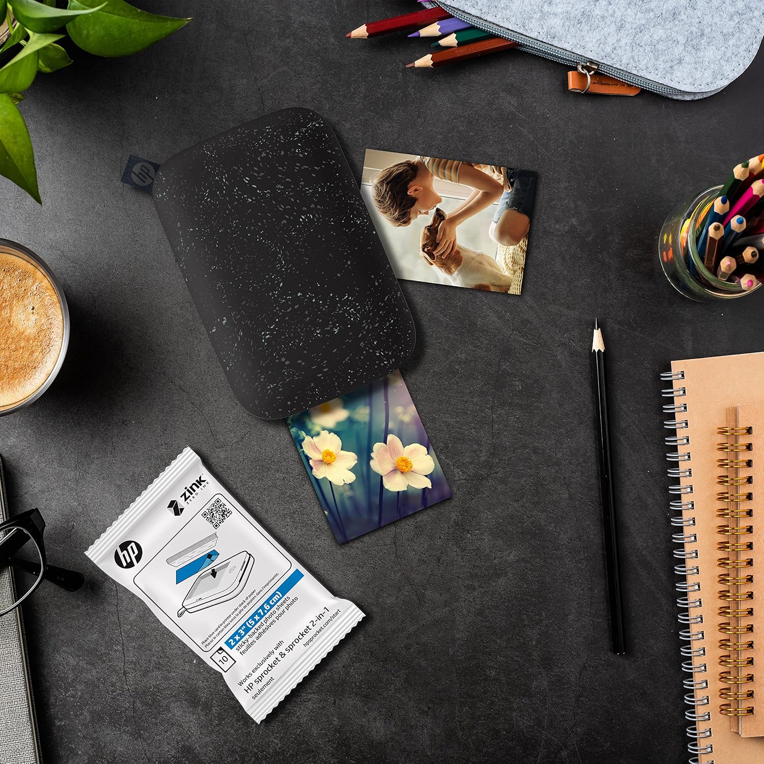 Sprocket 2x3 Premium Zink Sticky Back Photo Paper (100 Sheets) Compatible with Sprocket Photo Printers.