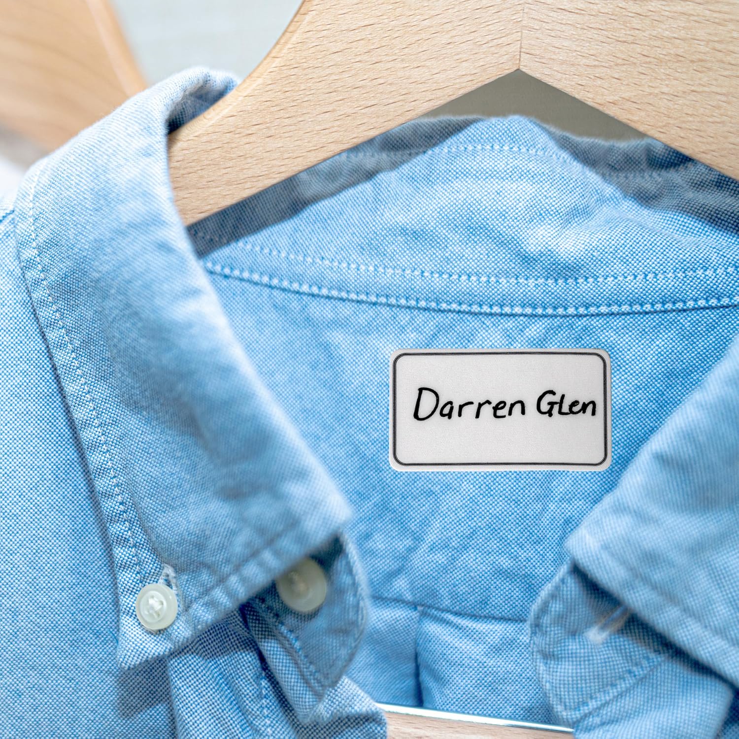 No-Iron Fabric Labels, Nylon Woven Fabric, 1” x 1?”, Durable Handwrite Permanent Fabric Labels, Sweatproof & Laundry Safe, Great for Hospitals, Nursing Home, Organizing, 250 Labels, (2376)